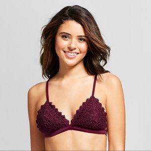 Crochet triangle bikini top